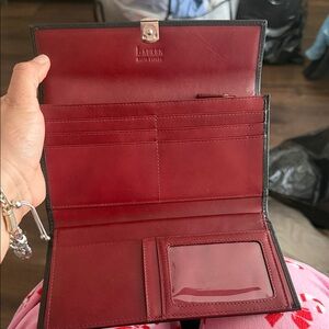 Lauren Ralph Lauren Burgundy Leather Wallet
